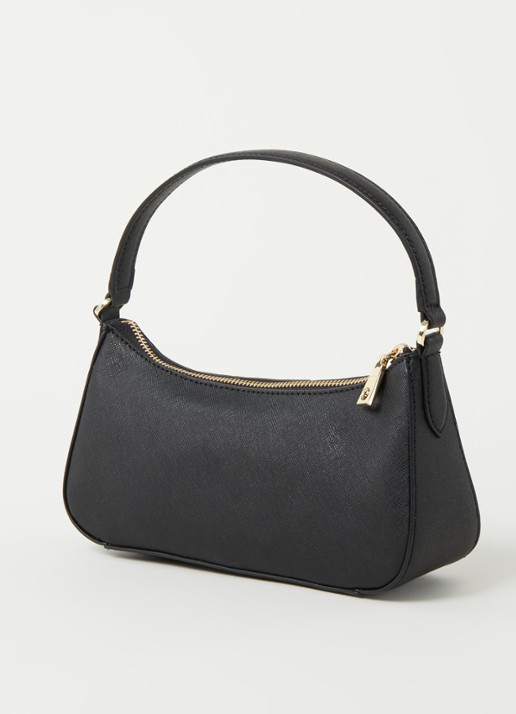 DKNY Carol schoudertas van leer - achterkant zwart