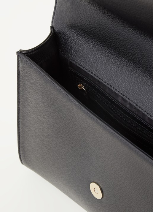 DKNY Pebble schoudertas van leer - detail 2 zwart