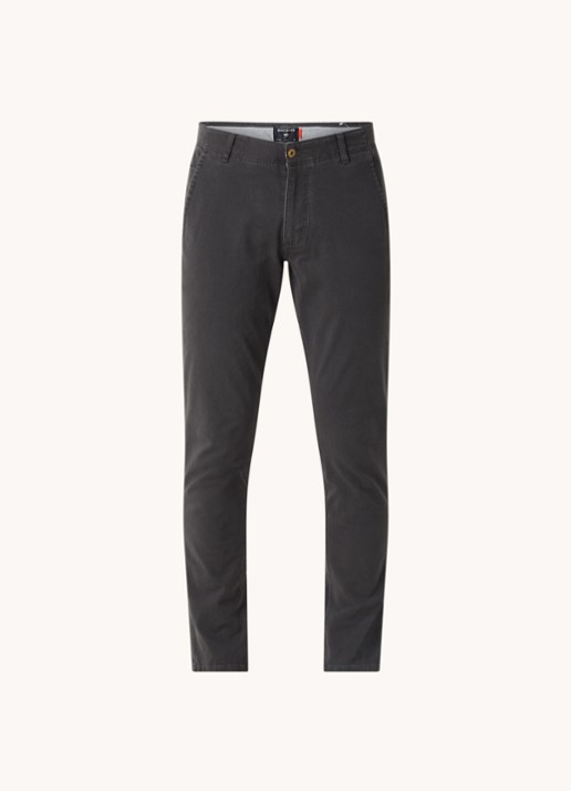 Dockers Alpha skinny fit chino met steekzakken  - voorkant 4 antraciet