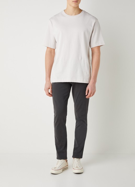 Dockers Alpha skinny fit chino met steekzakken  - voorkant 5 antraciet