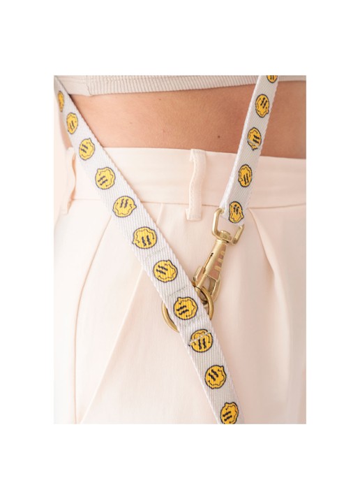 DOGGUO Smiley leash hondenriem 200 cm - detail 4 beige