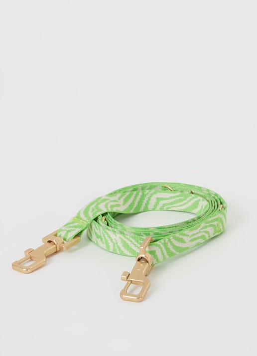DOGGUO Zebra Leash hondenriem 200 cm - voorkant 2 groen