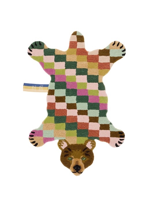 Doing Goods Archie Check vloerkleed 145x97cm - voorkant 5 multicolor