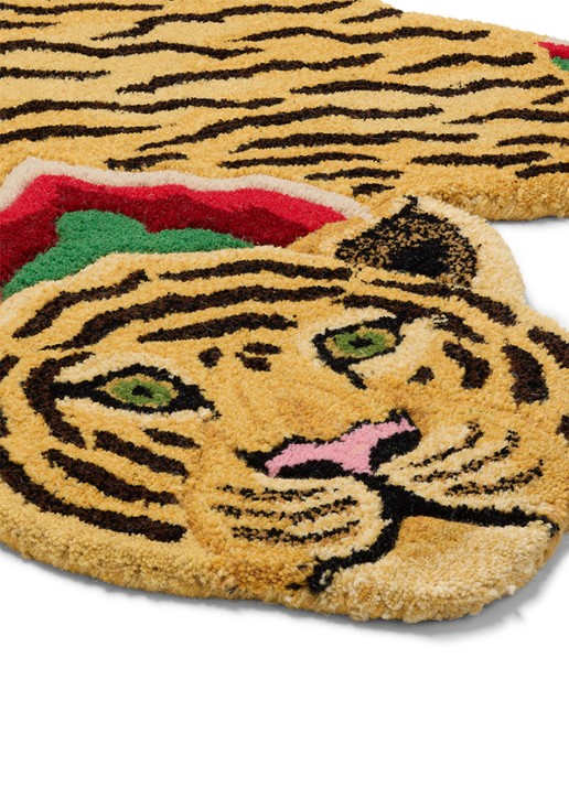 Doing Goods Babul Bombay Tiger vloerkleed - voorkant 2 orange