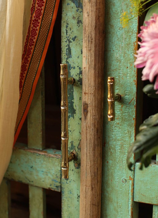 Doing Goods Bodhi Bamboo deurknop - voorkant 3 messing