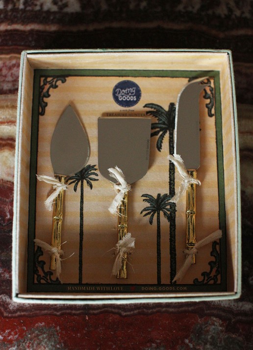Doing Goods Bodhi Bamboo kaasmes set van 3 in giftbox - detail 4 brons