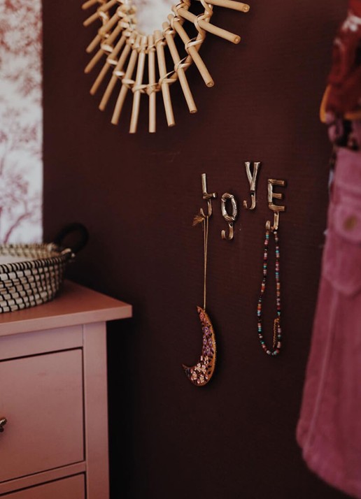 Doing Goods Bodhi Bamboo Love kapstokhaak set van 4 - voorkant 3 messing