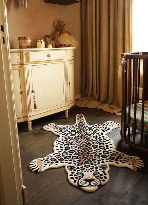 Doing Goods Disco Luipaard vloerkleed 150 x 90 cm - voorkant 2 bruin