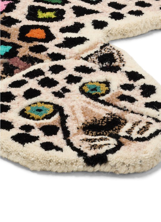 Doing Goods Disco Luipaard vloerkleed 90 x 63 cm - achterkant 4 bruin