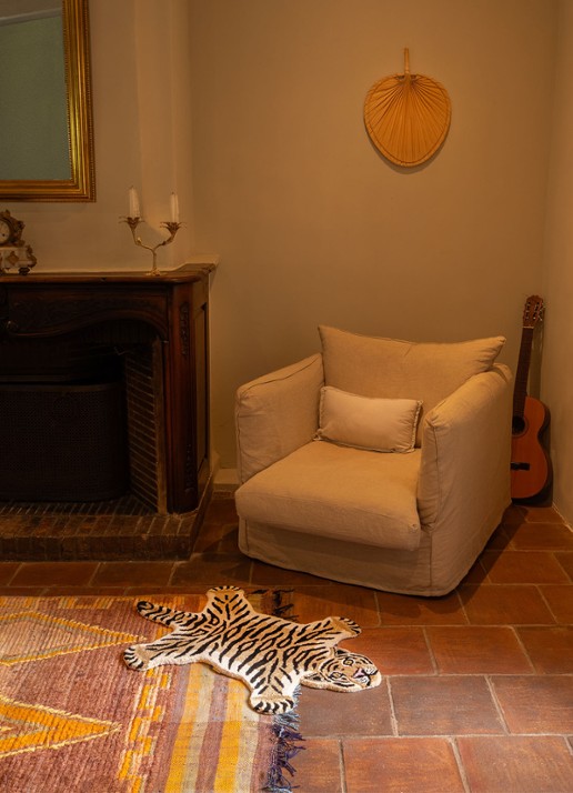 Doing Goods Drowsy Tiger Small vloerkleed 100 x 65 cm - detail 4 beige