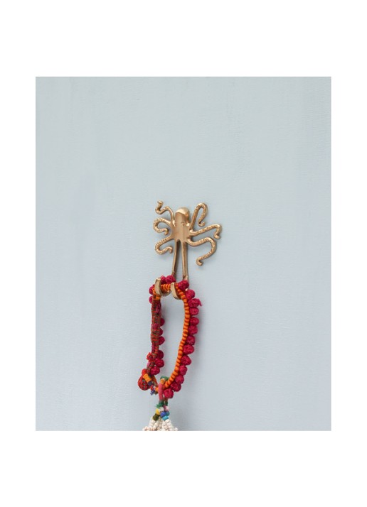 Doing Goods Ella Octopus wandhaak - voorkant 2 goud