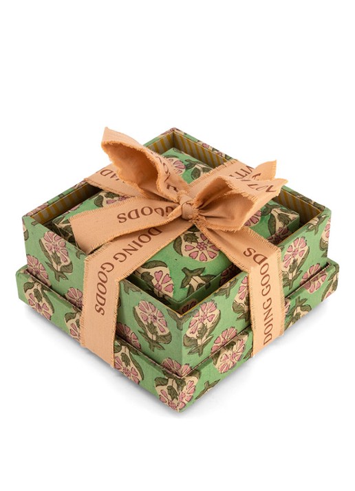 Doing Goods Emma doos set van 2 - achterkant groen