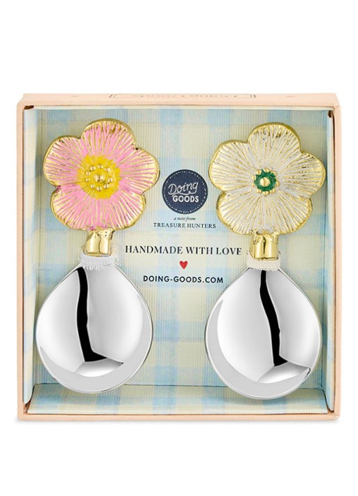 Doing Goods Faye diplepel in giftbox set van 2 - achterkant 2 goud