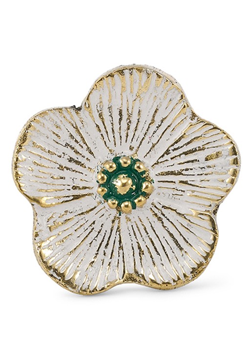 Doing Goods Faye Flower deur- en kastknop 5 cm - detail 3 wit