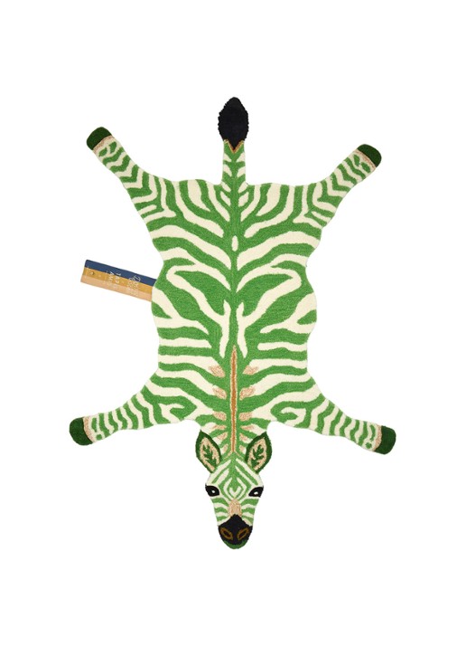 Doing Goods Grassy Zebra vloerkleed 153 x 110 cm