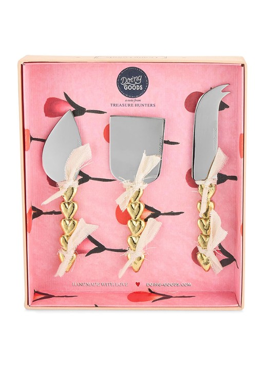 Doing Goods Holly Hart kaasmessenset in giftbox 3-delig - achterkant 3 goud