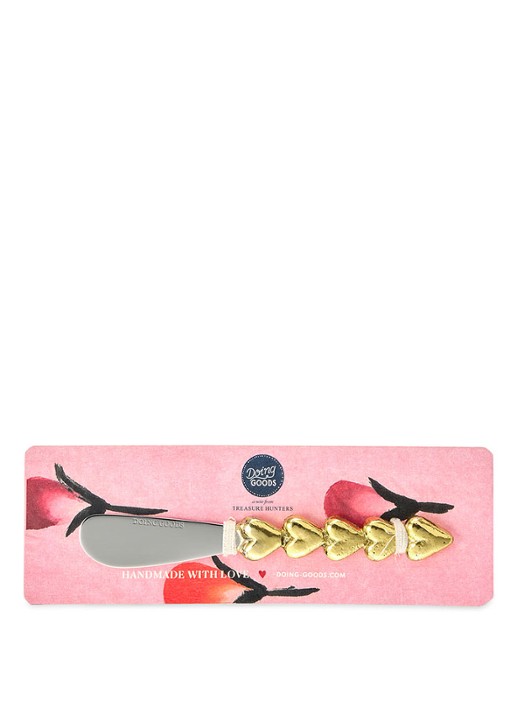 Doing Goods Holly Heart botermes 14,5 cm - achterkant 4 brons