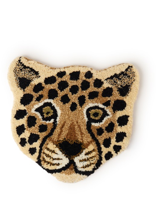 Doing Goods Looney Leopard Head voetenkleed 32 x 34 cm