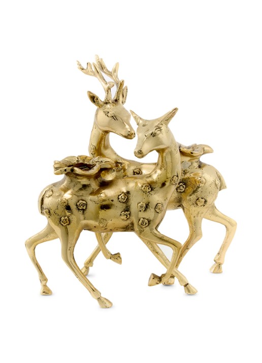 Doing Goods Lovely Deer kandelaar set van 2 - detail 3 goud