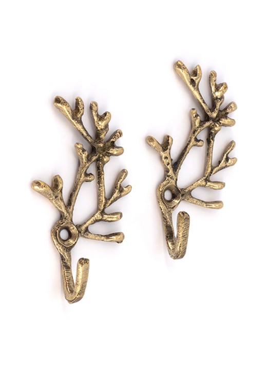 Doing Goods Marie Coral wandhaak set van 2 - detail 3 goud