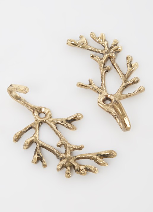 Doing Goods Marie Coral wandhaak set van 2 - detail 4 goud