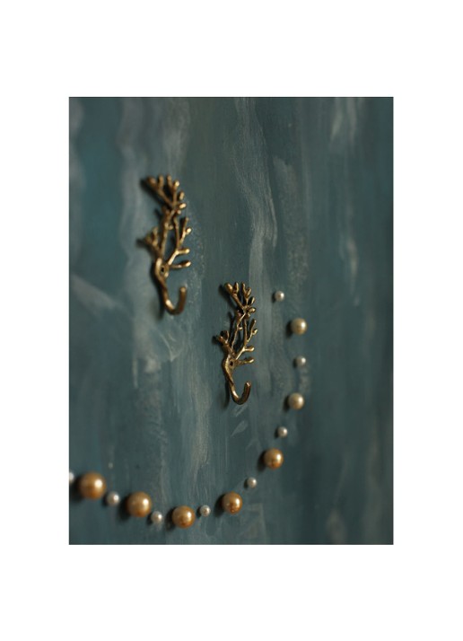 Doing Goods Marie Coral wandhaak set van 2 - voorkant 2 goud