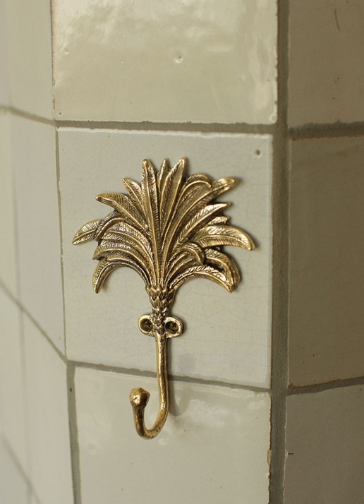 Doing Goods Marlin Palm wandhaak 14,5 cm - voorkant 2 goud