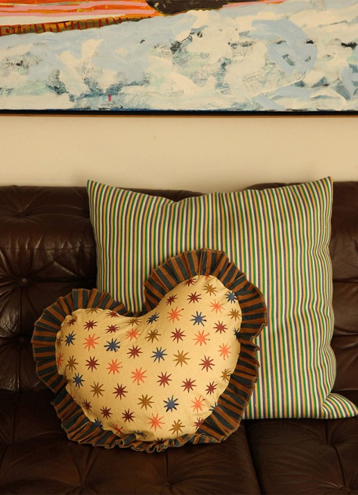 Doing Goods Noa Star Heart kussen 50 x 48 cm - voorkant 5 creme