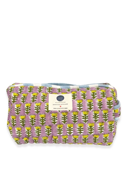 Doing Goods Nova make-up tas met bloemenprint - achterkant multicolor