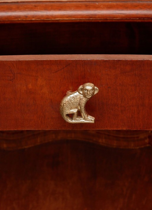 Doing Goods Peppin Monkey deurknop links - voorkant 3 goud