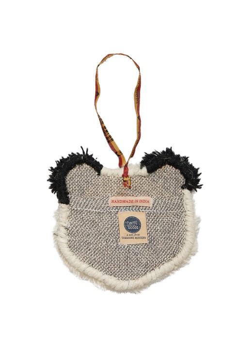 Doing Goods Plumpy Panda Dierenkop hanger - achterkant zwart