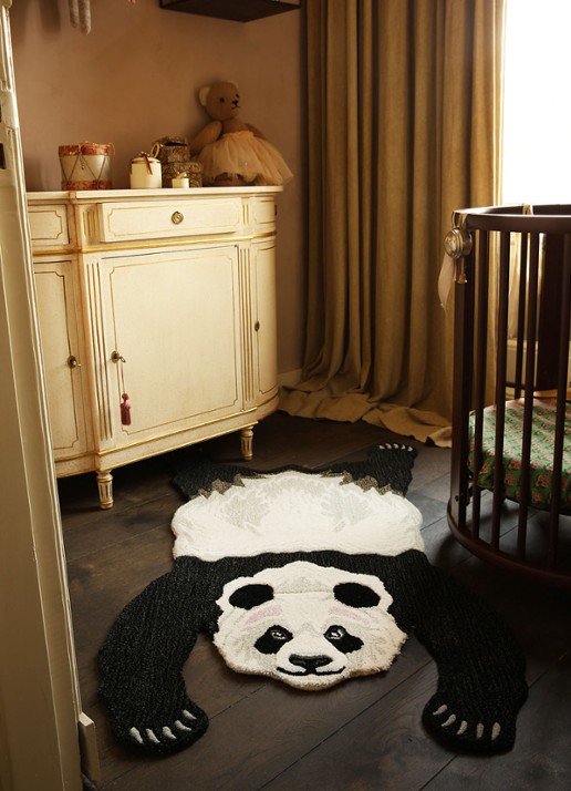 Doing Goods Plumpy Panda vloerkleed 154 x 86 cm - voorkant 2 gebroken wit