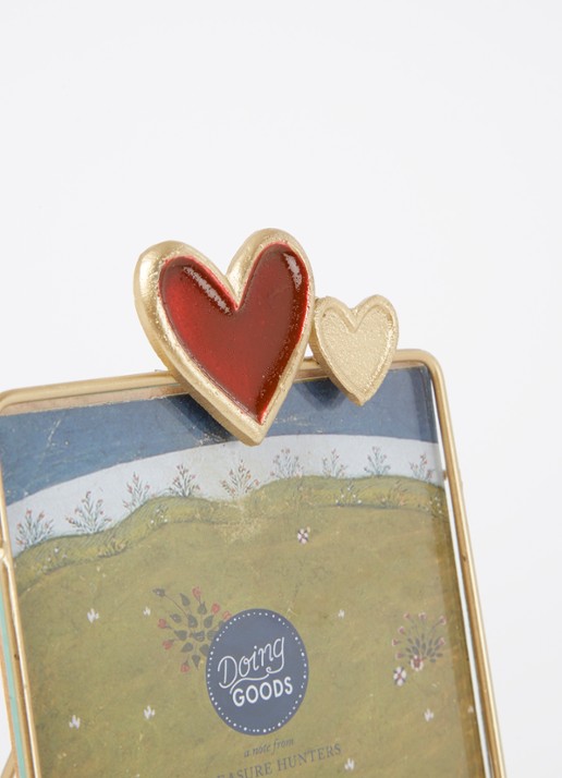 Doing Goods Pyar Heart Large fotolijst - voorkant 3 goud