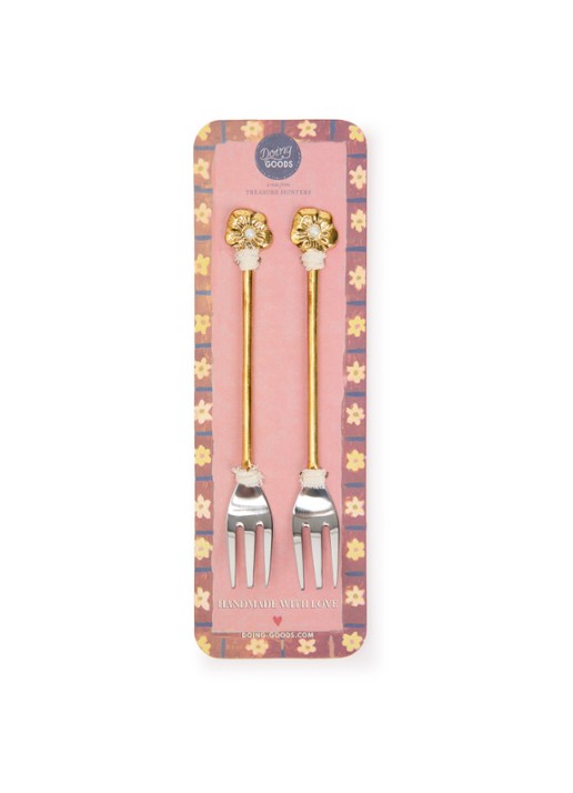 Doing Goods Zoey Flower gebaksvork set van 2