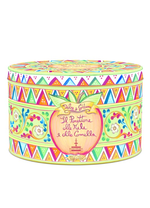 Dolce & Gabbana Appel en Kaneel Panettone in bewaarblik 1kg - assorti - voorkant undefined