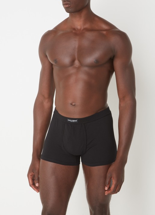 Dolce & Gabbana Boxerhort met logoband - voorkant 4 zwart