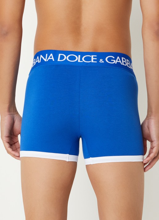 Dolce & Gabbana Boxershort met logoband - achterkant 2 kobaltblauw