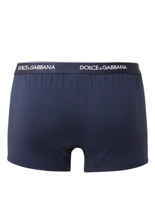 Dolce & Gabbana Boxershorts met logoband in 2-pack - achterkant donkerblauw