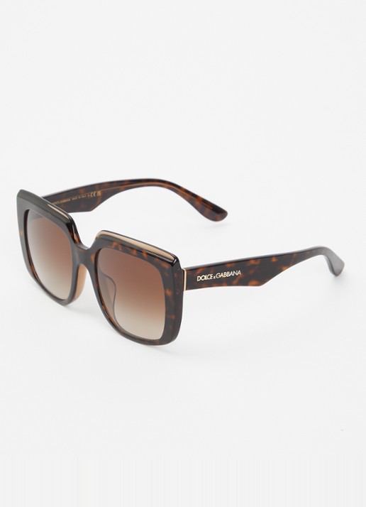 Dolce & Gabbana Butterfly zonnebril DG4414F - voorkant donkerbruin