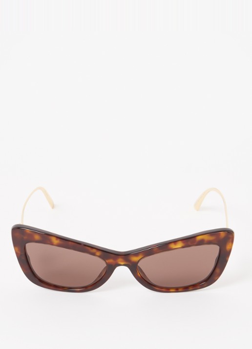 Dolce & Gabbana Cat Eye zonnebril DG4467B - detail 3 donkerbruin