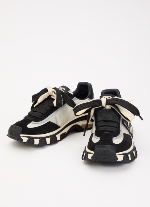 Dolce & Gabbana Country sneaker met details kalfssuède - detail zwart