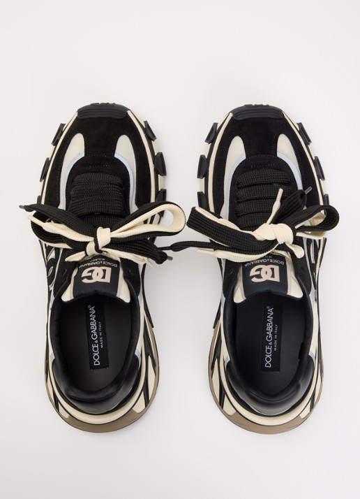Dolce & Gabbana Country sneaker met details kalfssuède - detail 2 zwart