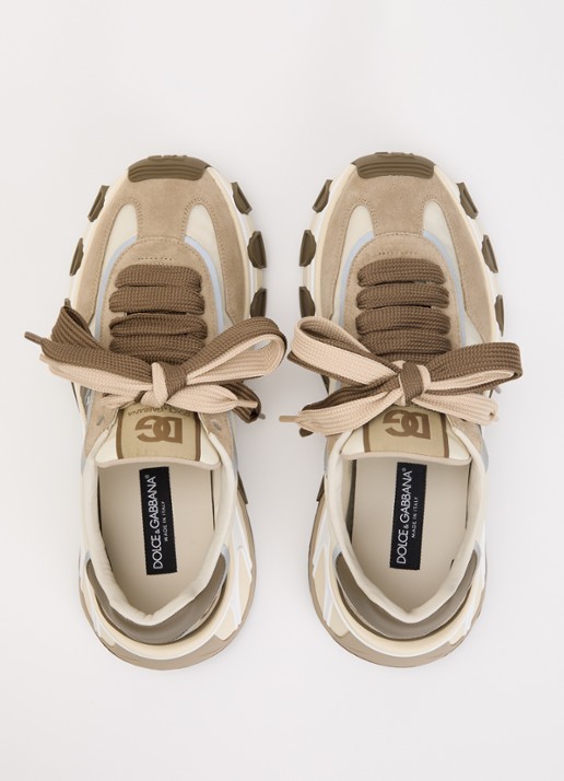 Dolce & Gabbana Country sneaker met details kalfssuède - detail 3 beige