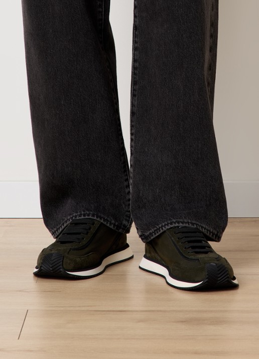 Dolce & Gabbana Cushion sneakers met kalfsleren details - voorkant 6 bronsgroen