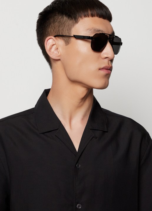 Dolce & Gabbana Dark Sicily zonnebril DG2294  - voorkant 2 zwart
