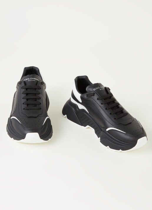Dolce & Gabbana Daymaster sneaker van kalfsleer - detail 3 zwart