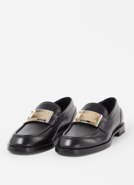 Dolce & Gabbana Miami loafer van kalfsleer - detail 3 zwart