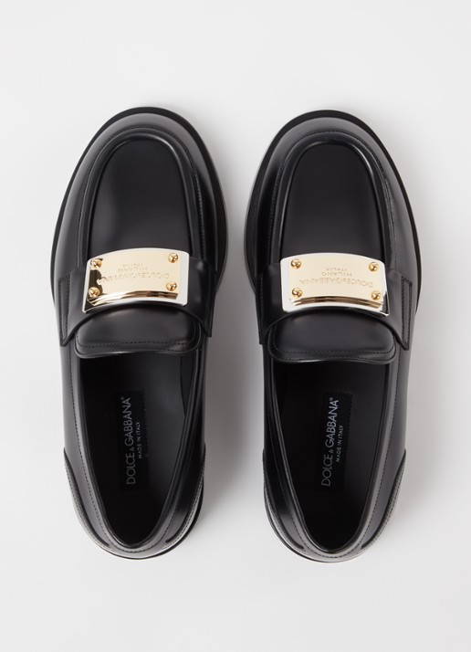 Dolce & Gabbana Miami loafer van kalfsleer - detail 5 zwart