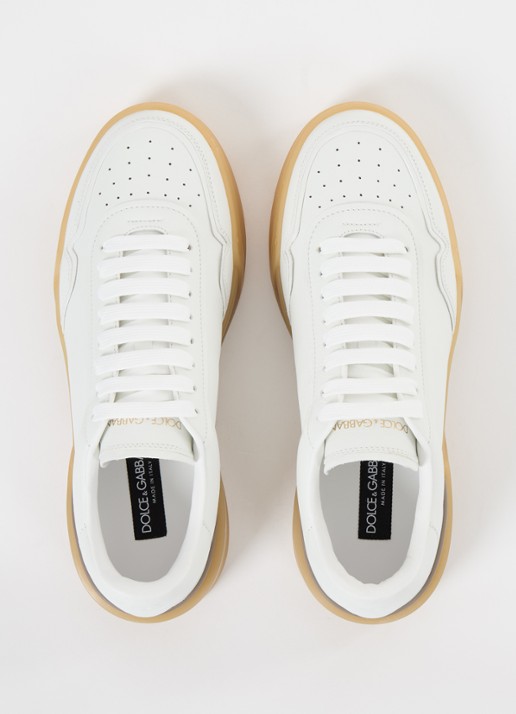 Dolce & Gabbana New Roma sneaker van kalfsleer - detail 5 gebroken wit