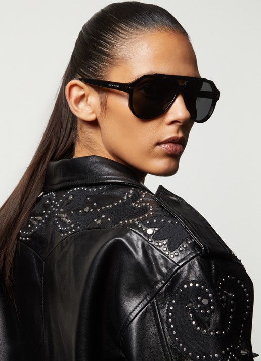 Dolce & Gabbana Piloten zonnebril DG4452 - voorkant 5 zwart